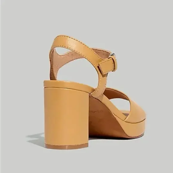 Madewell Nadia Heeled Platform Sandals 9M Tan - Picture 3 of 3